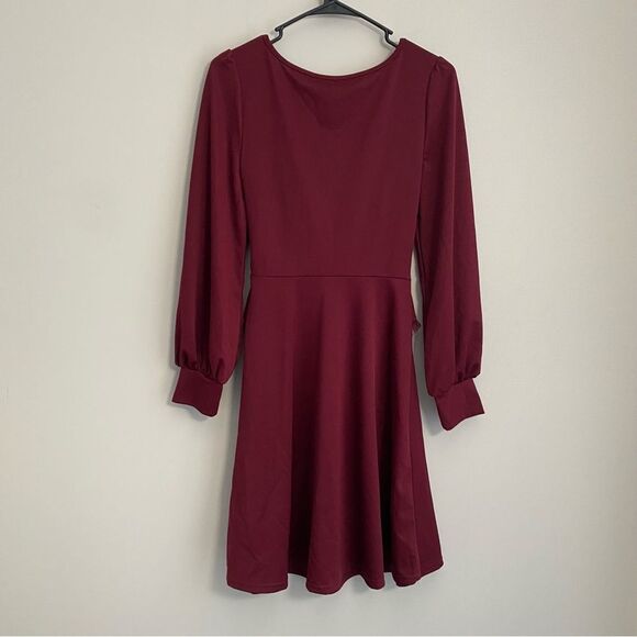 Scarlet Darkness Sweetheart Neck Frill Trim Lace Up Dress Whimsigoth Goth - Picture 6 of 7